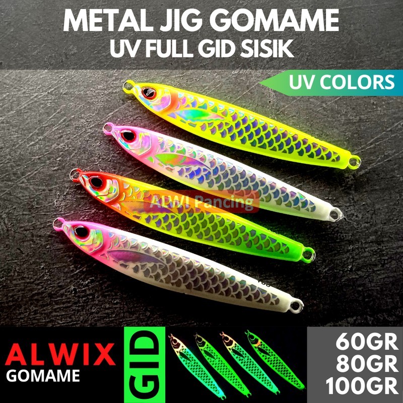 Jual ALWIX Metal Jig GOMAME FULL GID SISIK UV Umpan Jig 60 Gram 80 Gram