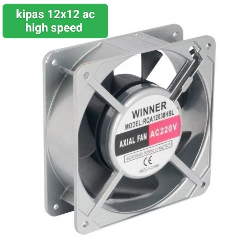 Jual Kipas Angin Pendingin Cooling Fan BESI BESAR 12 X 12CM AC 220V