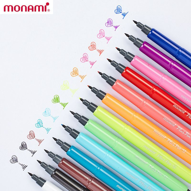 Jual Monami Plus Pen S 18 Warna Waterbased Non Permanent Fine Liner