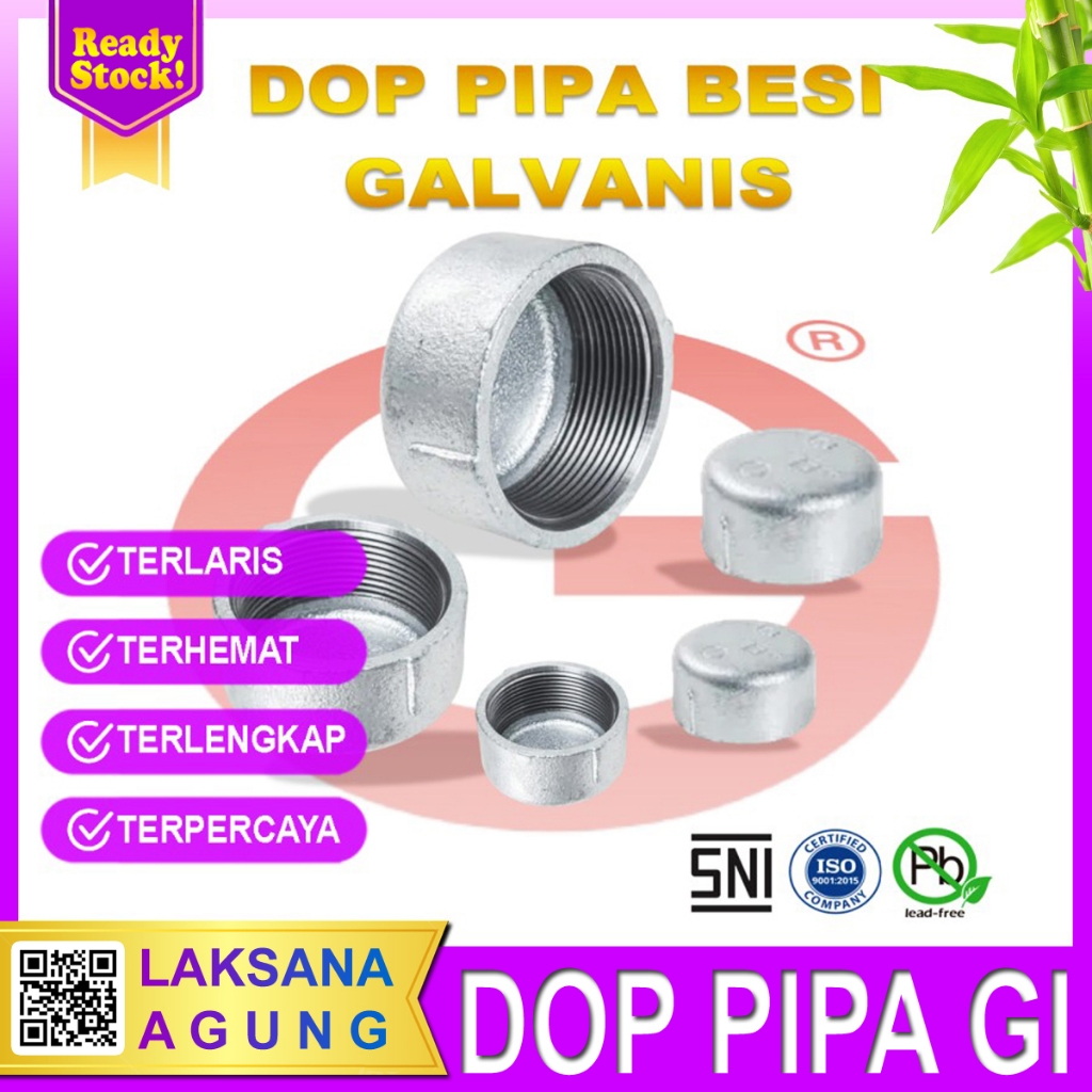 Jual Dop Besi Galvanis Cap Plug Tutup Pipa Drat Dalam Shopee