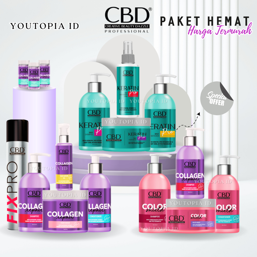 Jual Cbd Keratin Pro Collagen Paket Hair Masker Shampoo Hair Mask