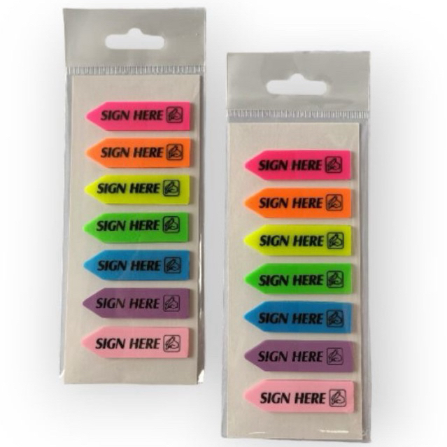 Jual Sign Here Bahan Plastik Stick Note Sticky Note Notes Tempel