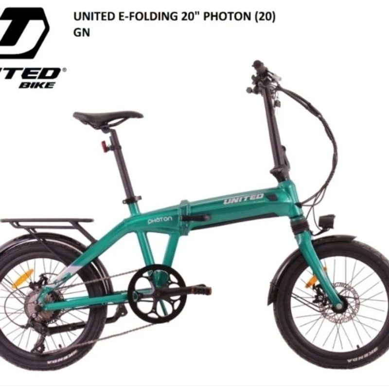 Jual Sepeda Listrik Lipat UNITED PHOTON 20 Inch E Bike Sepeda Lipat