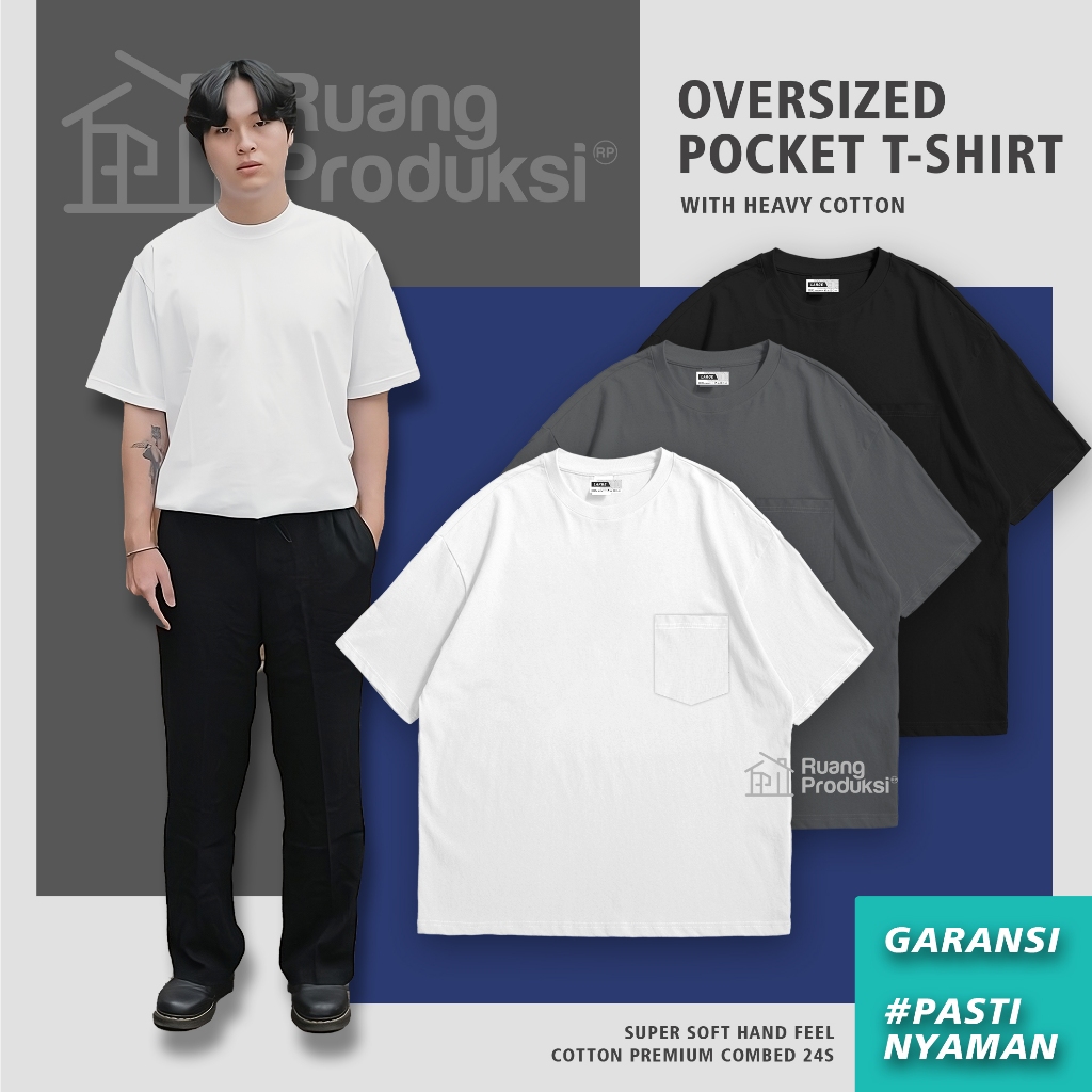 Jual KAOS OVERSIZE POCKET BAJU OVERSIZE BAJU PRIA OVERSIZE KAOS