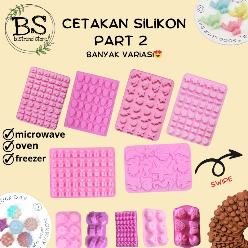 Jual Cetakan Silikon Coklat Jelly Gummy Permen Puding Es Cokelat