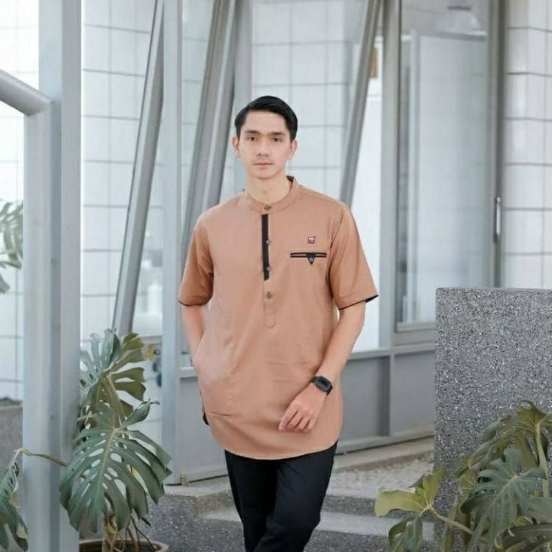 Jual Baju Koko Kurta Pria Dewasa Lengan Pendek Lebaran Terbaru