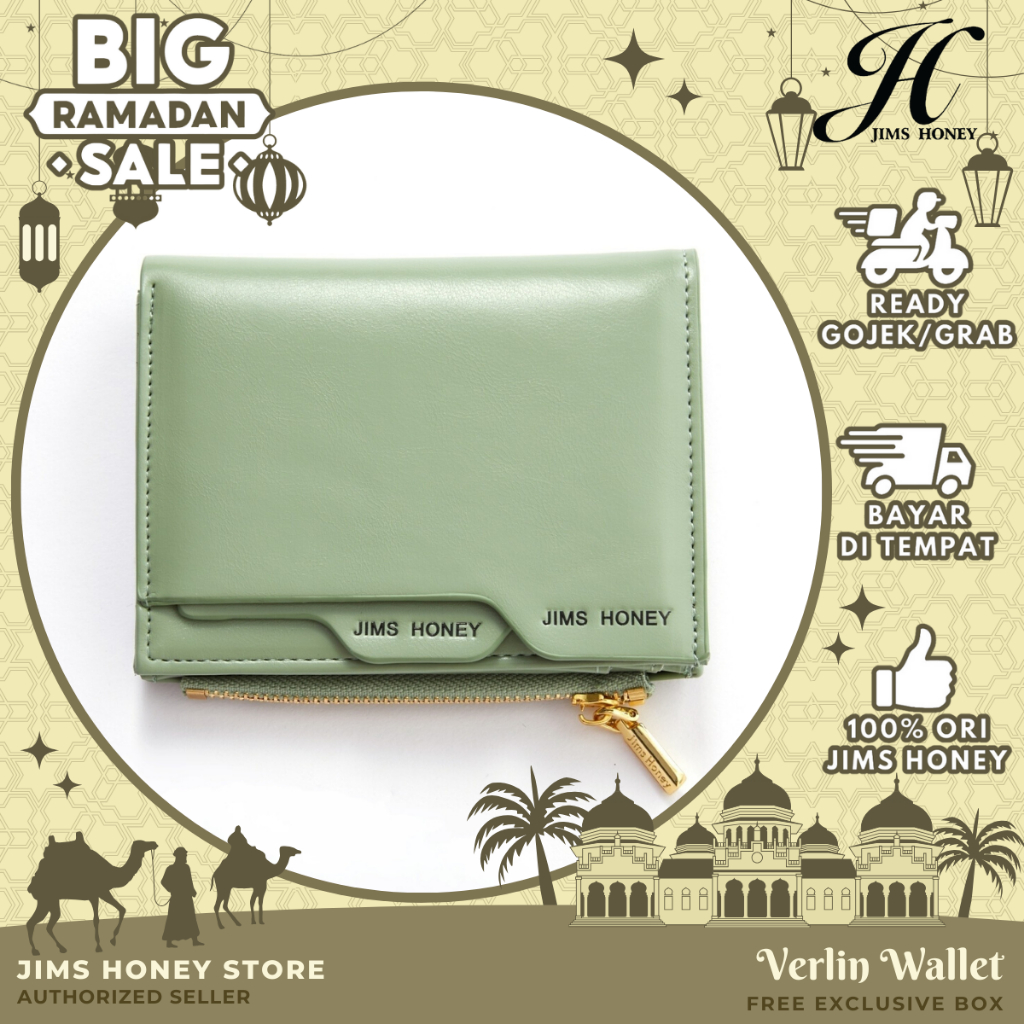 Jual Jims Honey Verlin Wallet Dompet Lipat Wanita Free Exclusive Box