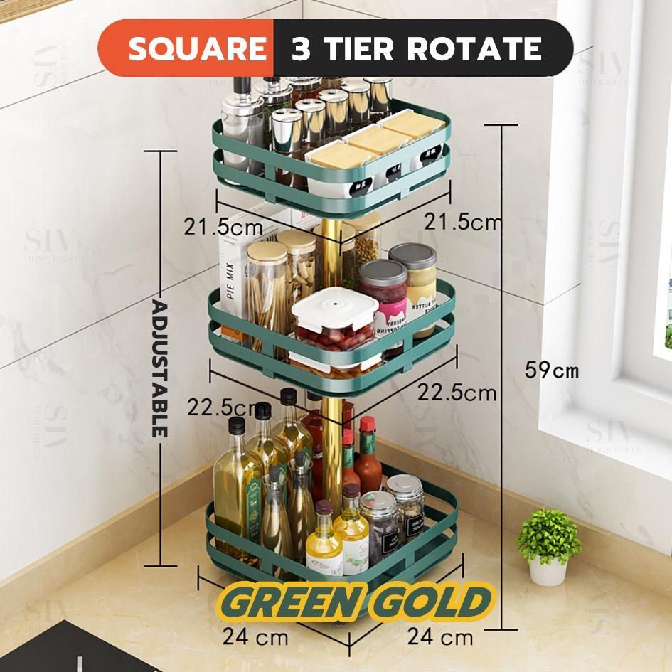 Jual Siv Rak Bumbu Putar Berputar Derajat Rak Bumbu Dapur Rak Dapur