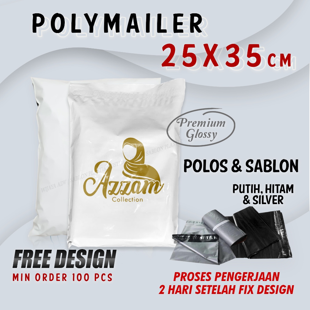 Jual Plastik Polymailer Lem Olshop Packing Amplop Kuat Polos Sablon