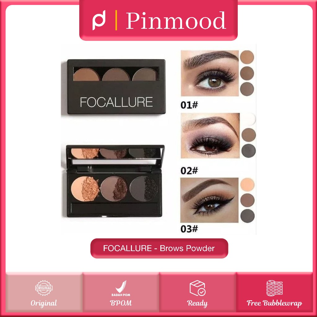 Jual FOCALLURE BROWS POWDER FA 04 Eyebrow Kit 3 Colors Eye Brow