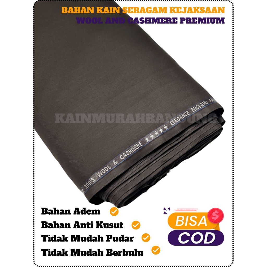 Jual Bahan Kain Seragam Kejaksaan Wool Chasmere Katun Premium Exslusiv