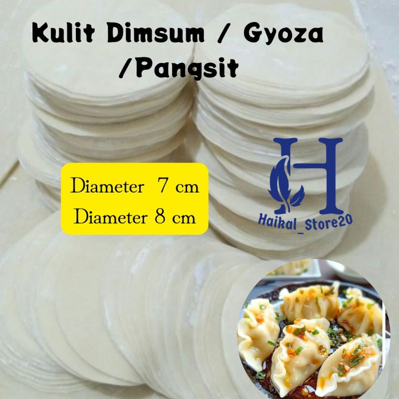 Jual Kulit Dimsum Ukuran 7cm 8 Cm Siomay Gyoza Pangsit Halal Shopee