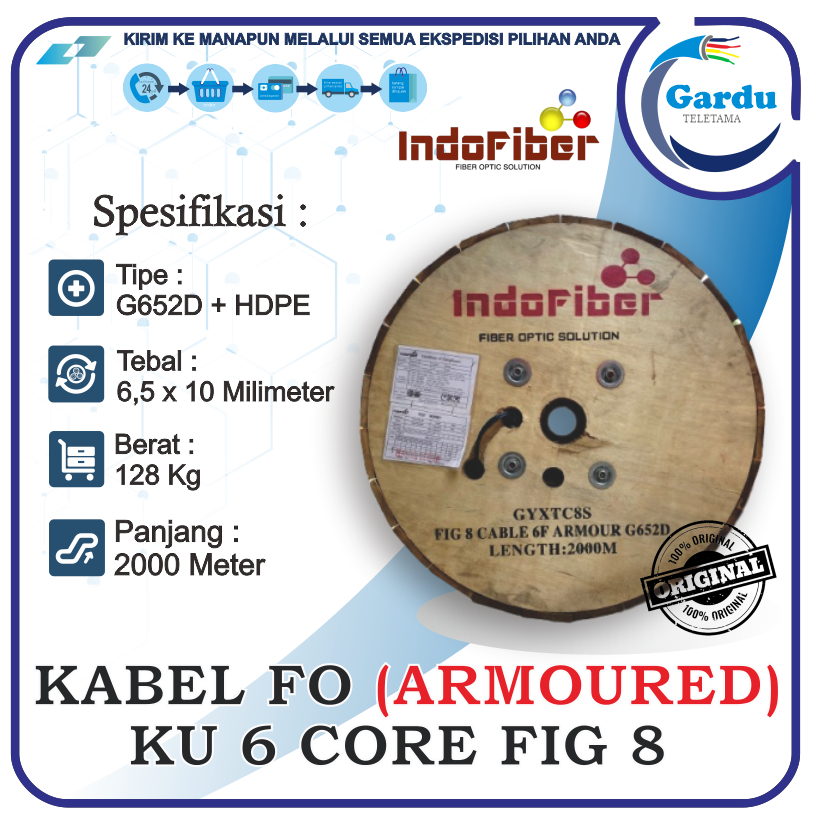 Jual Kabel Fo Ku Core Fig Armored Panjang M Merk Indofiber