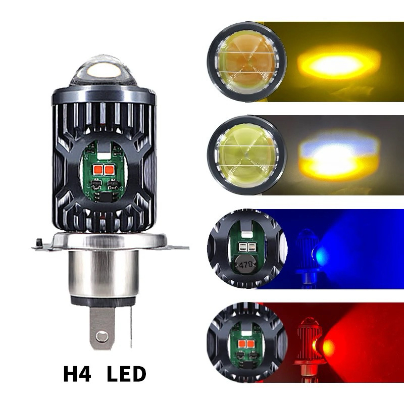 Jual Lampu Utama Motor LED Laser Gun H6 P15D 25 SBR CSP LED Demon DC9