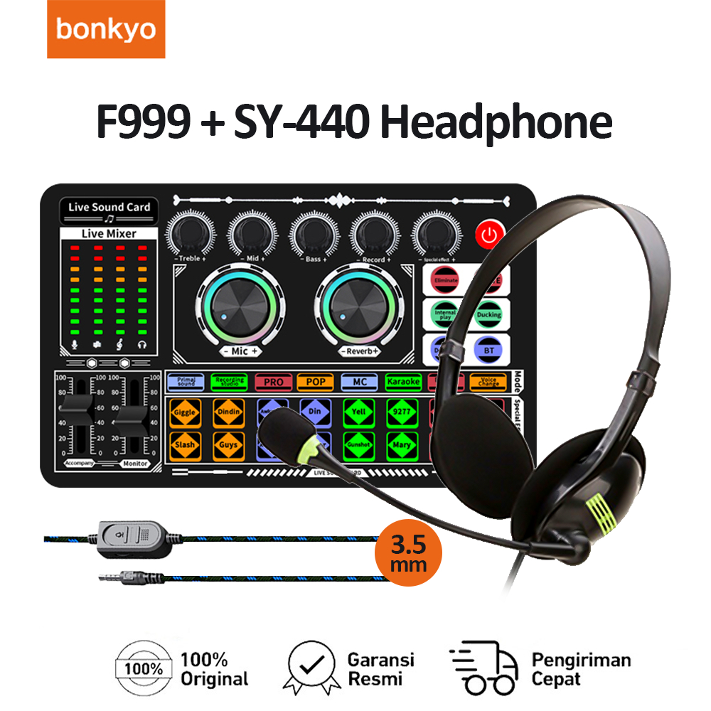 Jual Bonkyo F Sound Card Set Peralatan Bernyanyi Atau Siaran