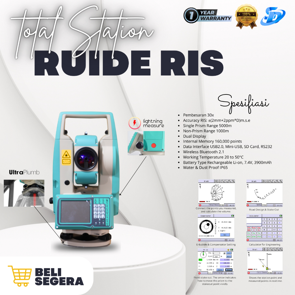 Jual Total Station Ruide RIS Original Total Station Ruide Laser