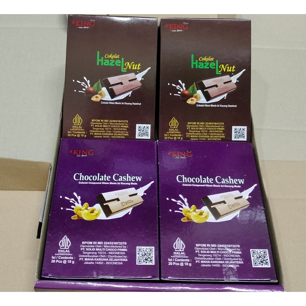 Jual Cokelat Compound Hitam Manis Isi Kacang Mede Chocolate Cashew Dus