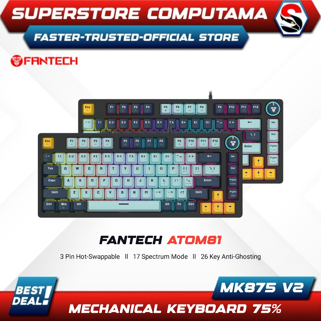 Jual Fantech Atom Mk V Wired Mechanical Gaming Keyboard Mizu