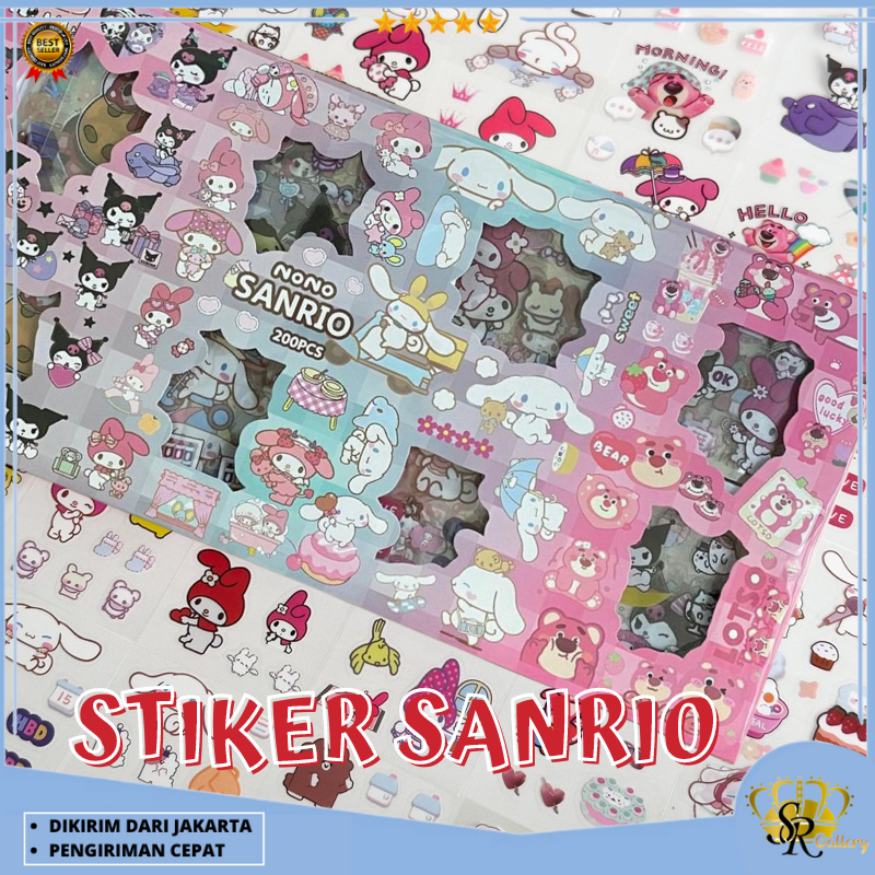 Jual SRGALERY 200 Lembar Sticker Karakter Lucu Cinnamonroll Sanrio