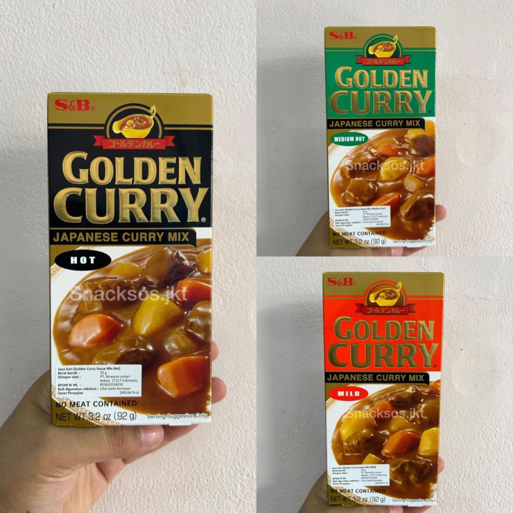 Jual S B GOLDEN CURRY MIX JAPANESE MILD MEDIUM HOT HOT Japan Kari