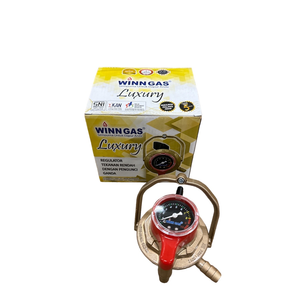 Jual REGULATOR WINN GAS W 800 M GOLD DOUBLE LOCK PENGUNCI GANDA