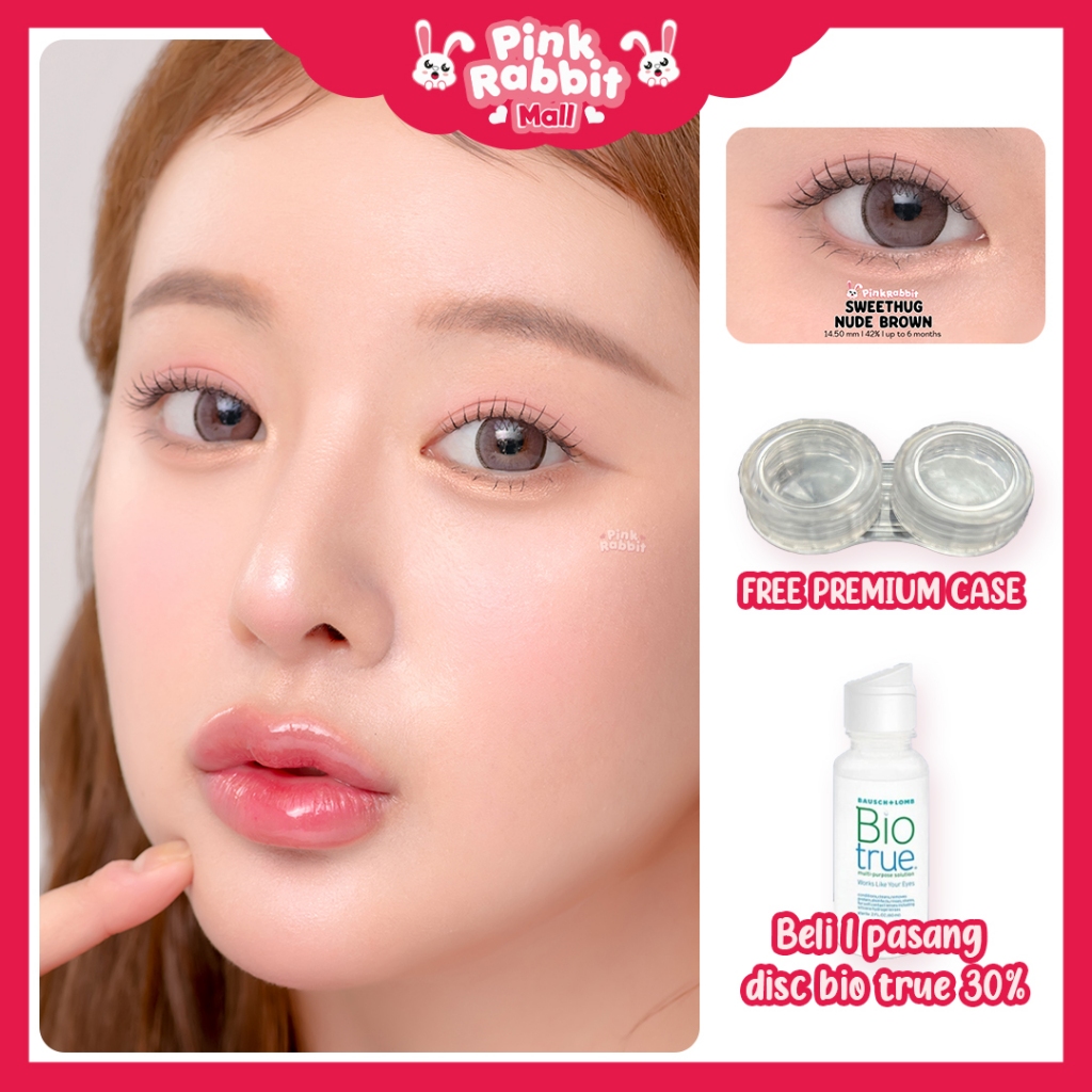 Jual Pink Rabbit Softlens Minus Sweethug Nude Brown Super Comfy Normal