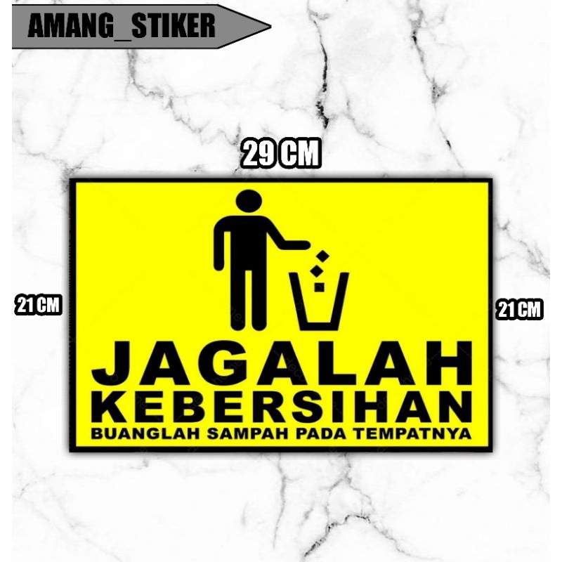 Jual Stiker Jagalah Kebersihan Buanglah Sampah Pada Tempatnya Shopee