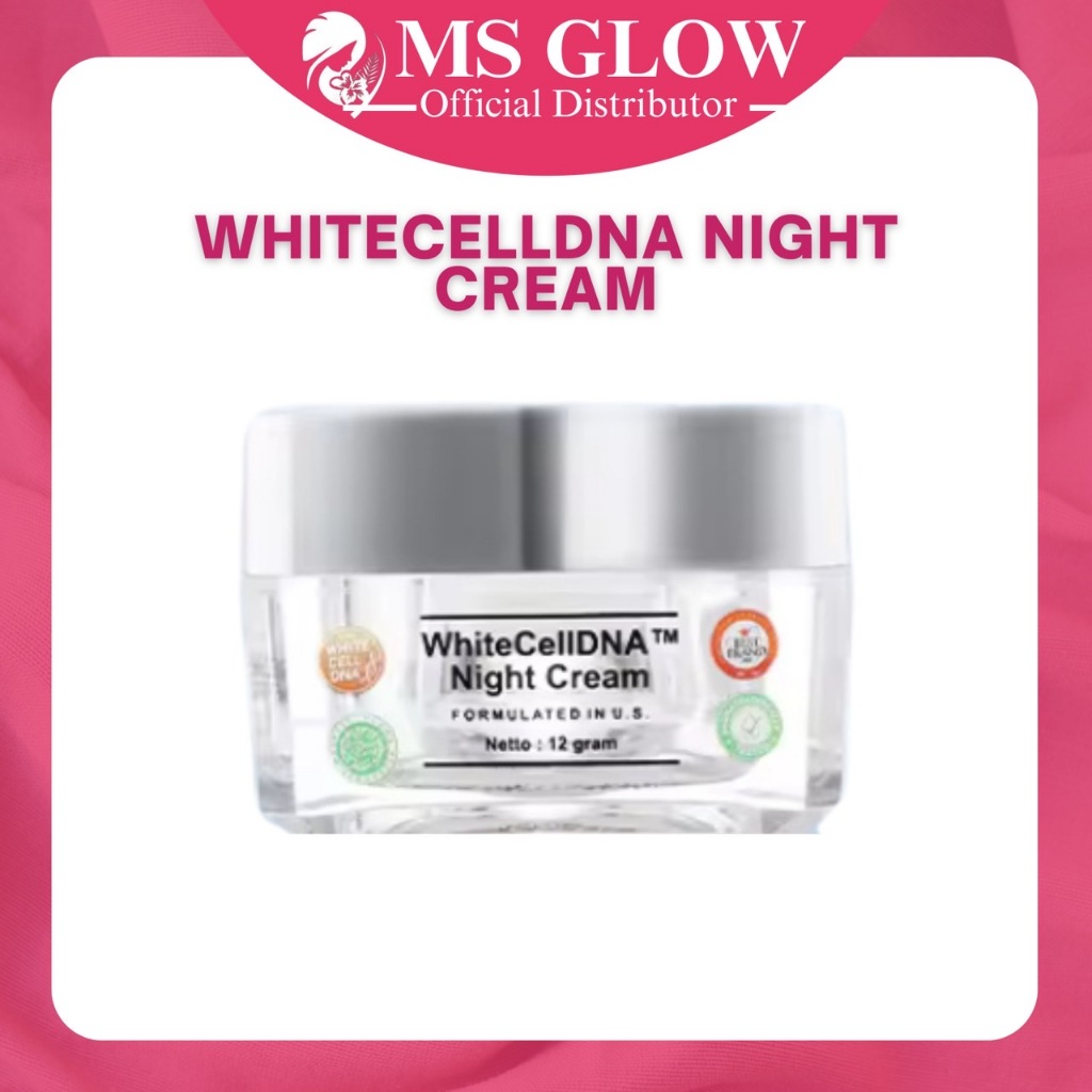 Jual MS GLOW WHITE CELL DNA NIGHT CREAM 12G Shopee Indonesia