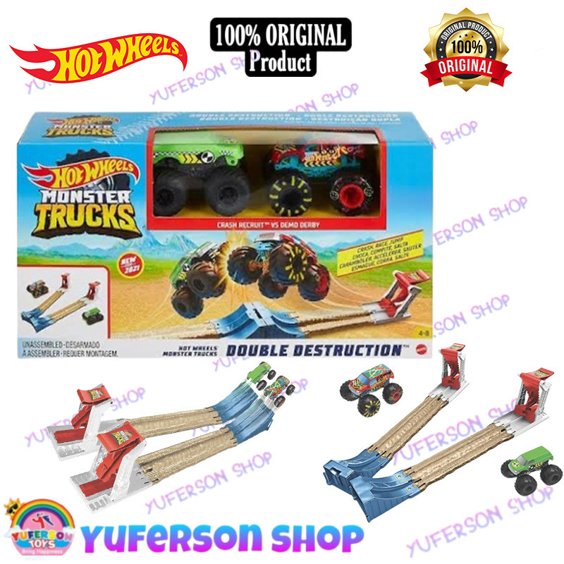 Jual Hotwheels Hot Wheels Monster Trucks Double Destruction Shopee Indonesia