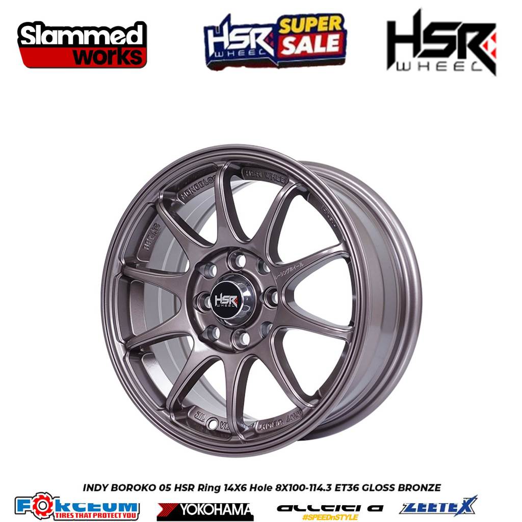 Jual PROMO VELG MOBIL BARU RING 14 TYPE INDY BOROKO 05 HSR R14X6 H8X100