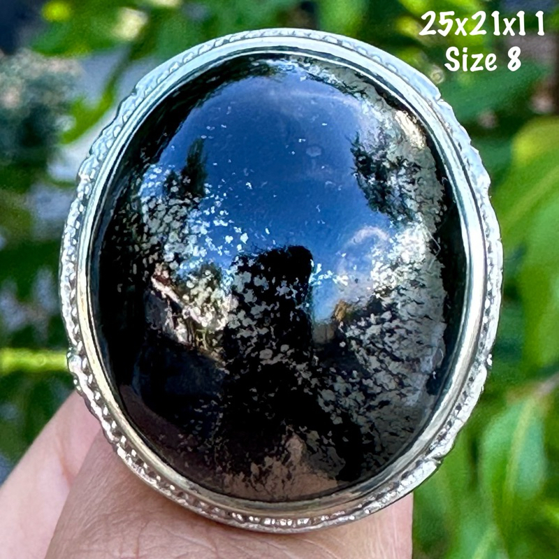 Jual Cincin Batu Akik Natural Fozil Galih Kelor Phyrite Asli Alam