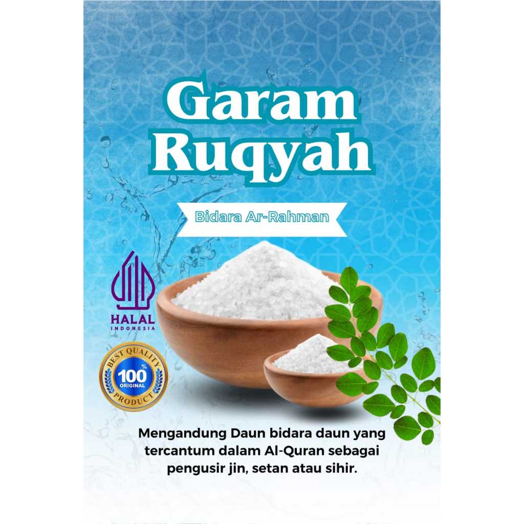 Jual Garam Ruqyah Bidara Ar Rahman Siap Pakai 500 Gram Halal Solusi