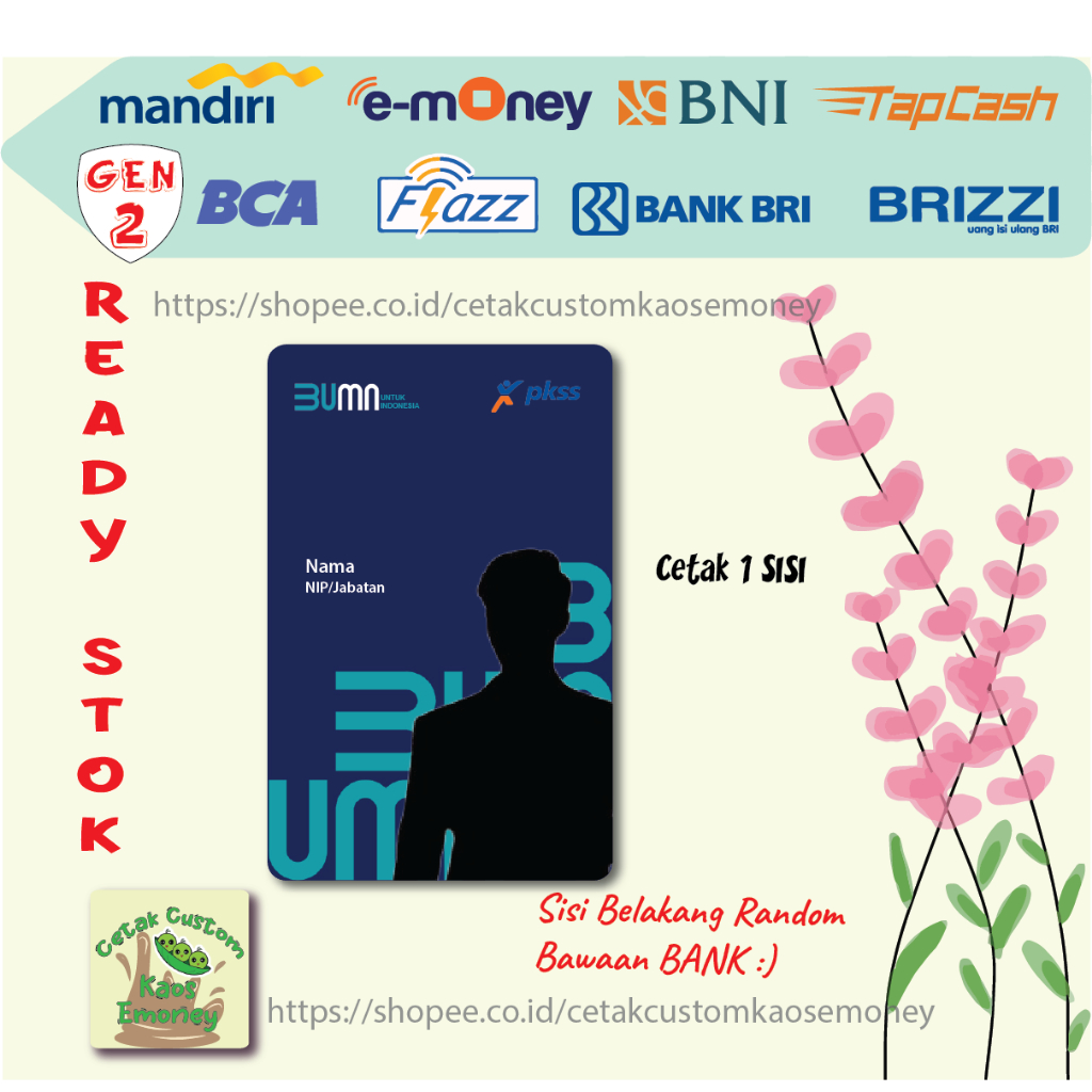 Jual Kartu E Money E Toll Id Card New Pkss Id Card Kartu Identitas