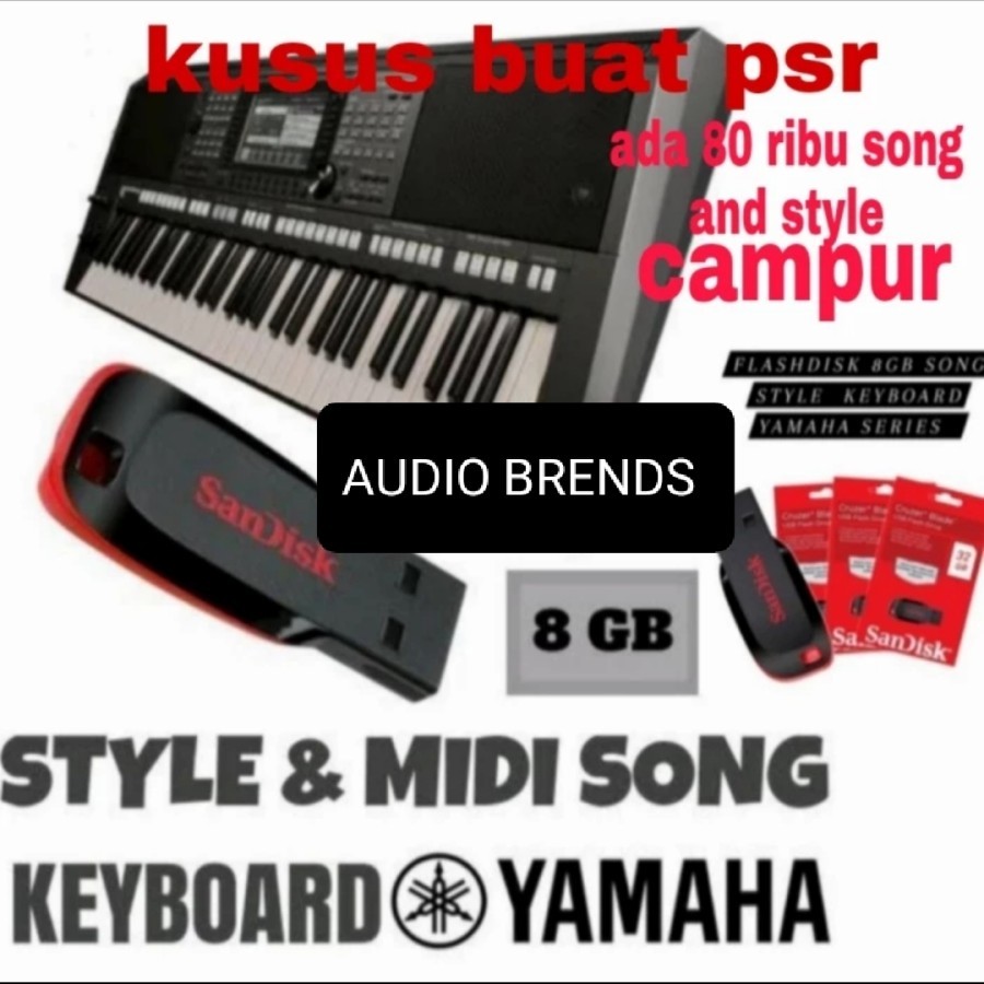 Jual FLASHDISK KEYBOARD SONG DAN STYLE YAMAHA ALL TIPE PSR SERIES