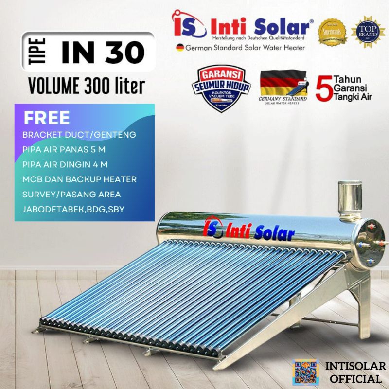 Jual Inti Solar Pemanas Air IN 30 Intisolar 30IN All Stainless Steel