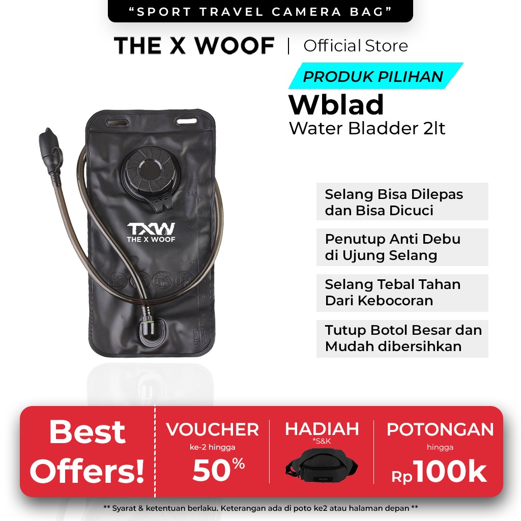 Jual Water Bladder Botol Air Minum Lipat Lt Sepeda Hiking The X Woof