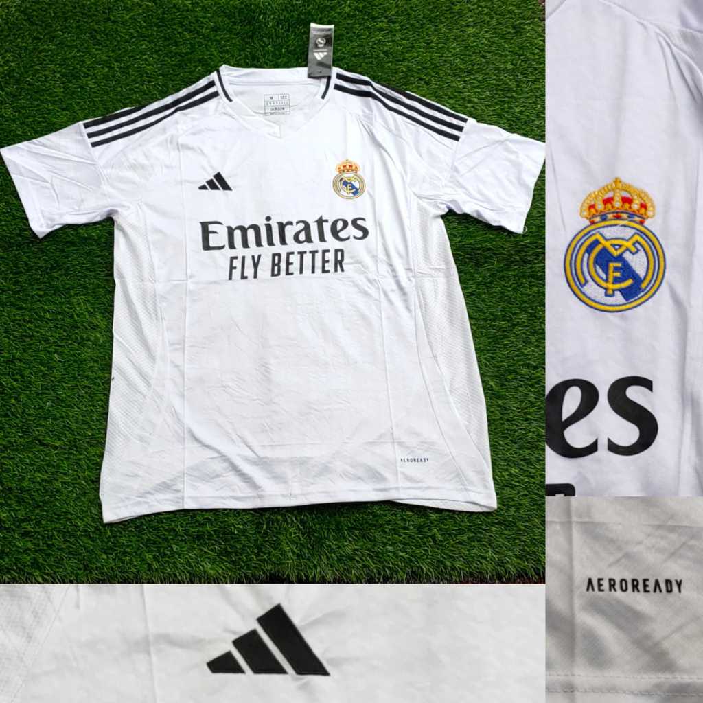 Jual JERSEY BOLA REAL MADRID HOME NEW 2024 2025 GRADE ORI IMPORT