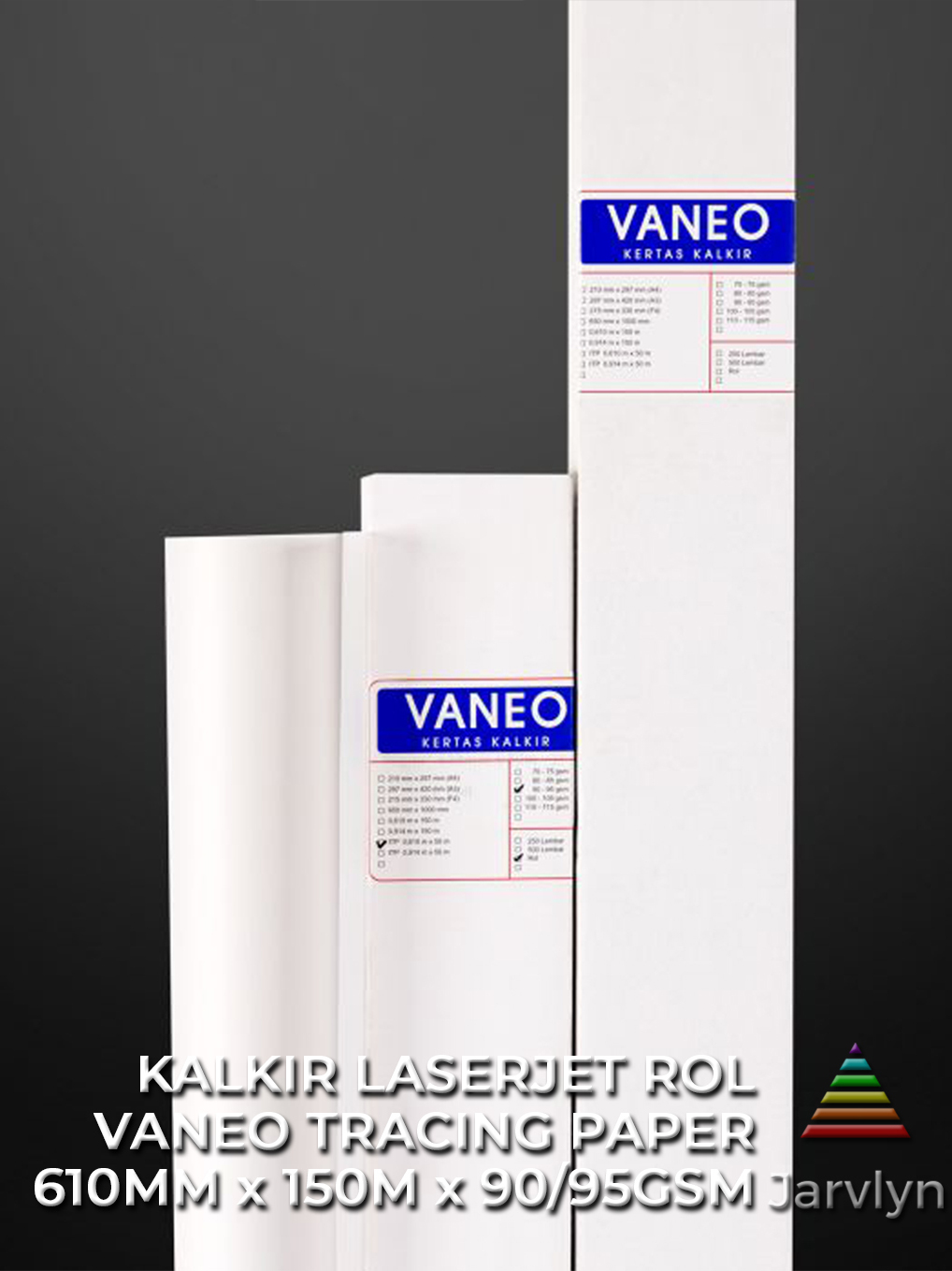 Jual JARVLYN VANEO KERTAS KALKIR ROL 90 95GSM 61CM X 150M LASERJET