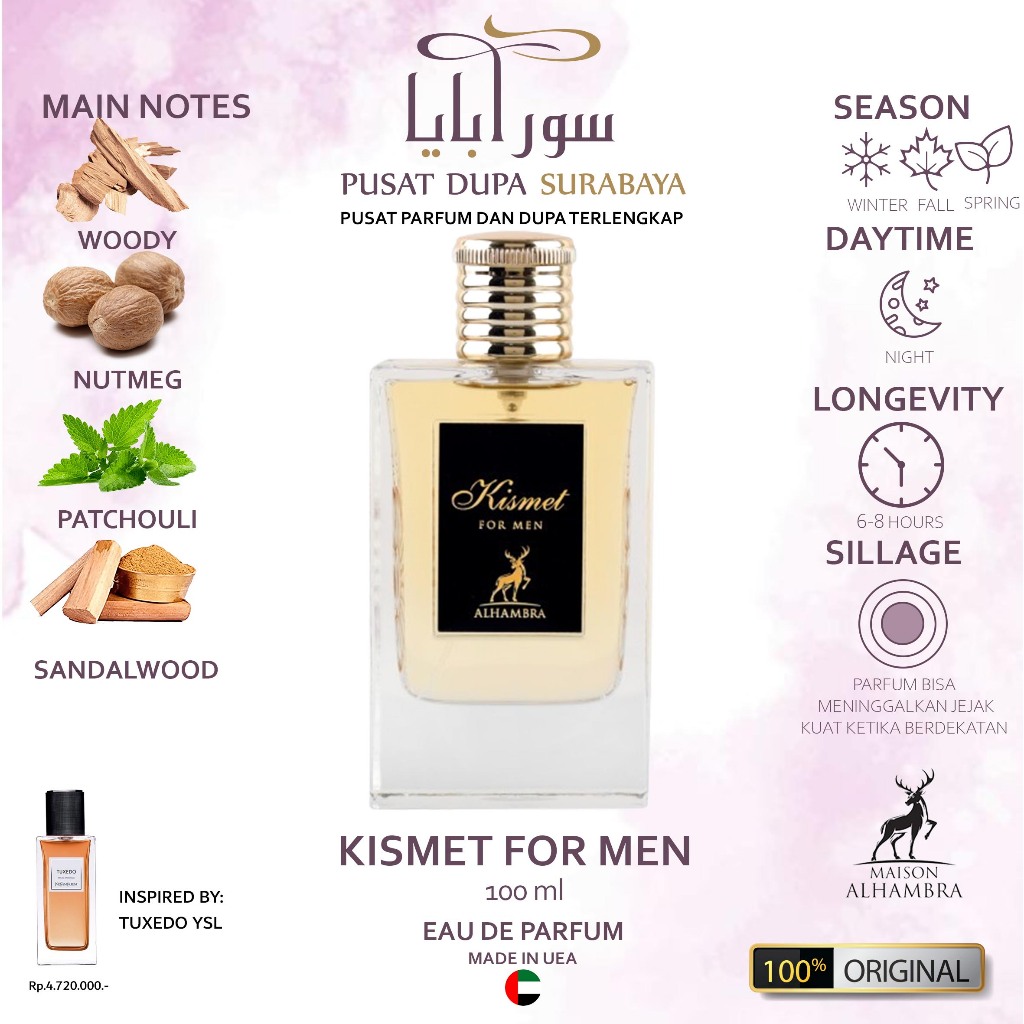 Jual Parfum Asli Arab Original Premium Lattafa Maison Alhambra Dubai