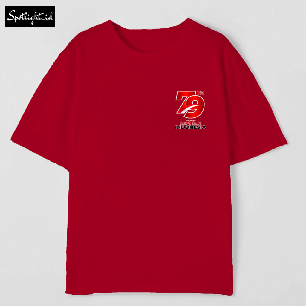 Jual SPOTLIGHT ID BAJU KAOS PRIA 79TH DIRGAHAYU REPUBLIK INDONESIA