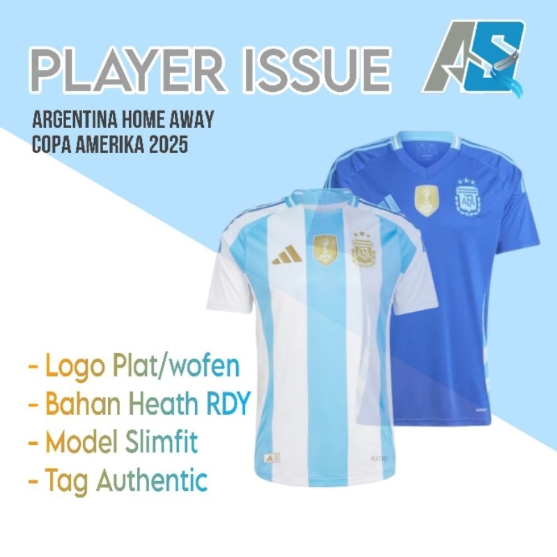 Jual Jersey Player Issue Argentina Piala Amerika Home Away Heath