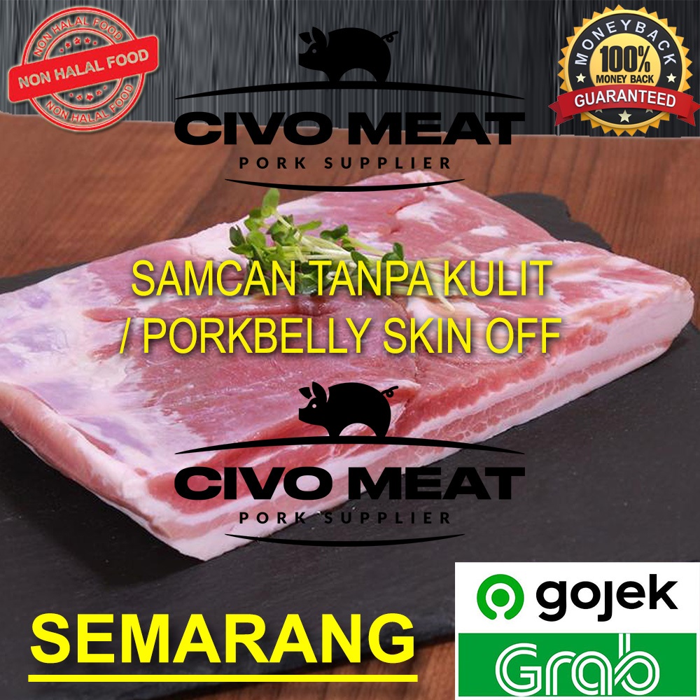 Jual Pork Belly Skin Off Daging Babi Samcan Lepas Kulit 1kg Shopee