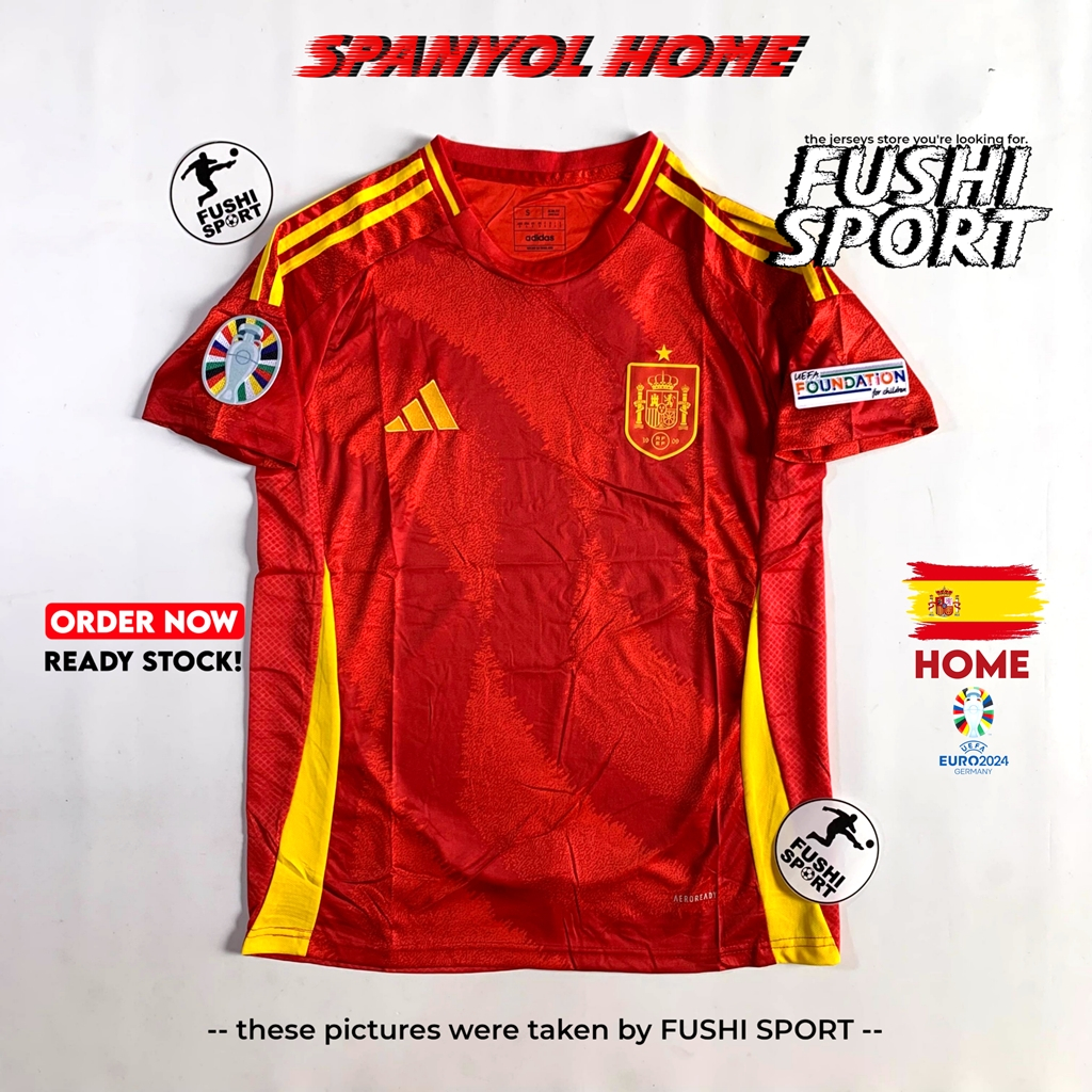 Jual Jersey Baju Bola Spanyol Home Full Patch Eu New Terbaru Grade