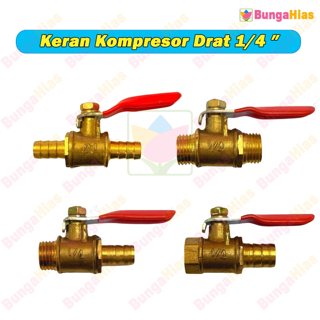 Jual Keran Kompresor Drat Inch Male Female Mm Kran Bensin Stop