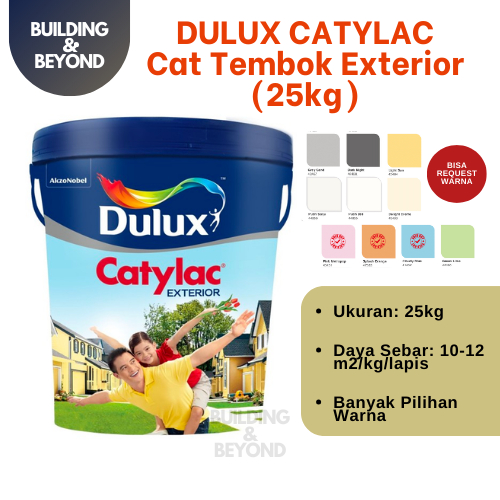 Jual CAT TEMBOK DULUX CATYLAC EXTERIOR EKSTERIOR EMBER PAIL 25KG