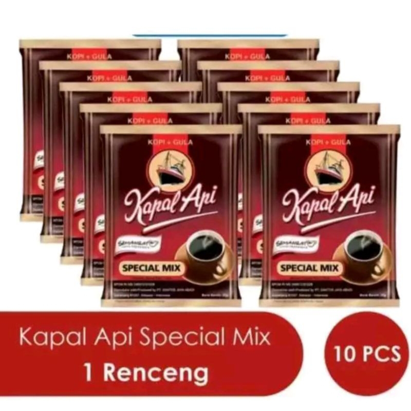 Jual Kopi Kapal Api Spesial Mix 10 Sachet Renceng Shopee Indonesia