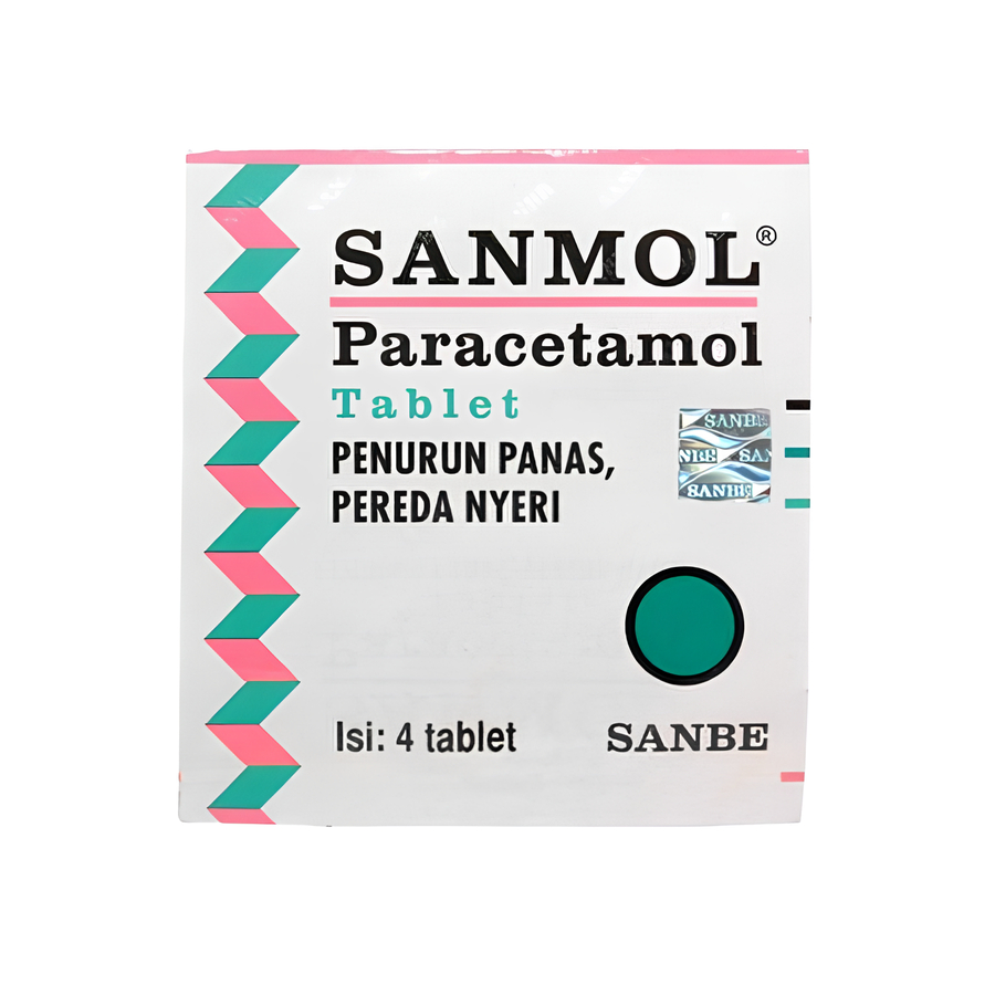 Jual Sanmol Paracetamol 500mg Strip 4 Tablet Shopee Indonesia