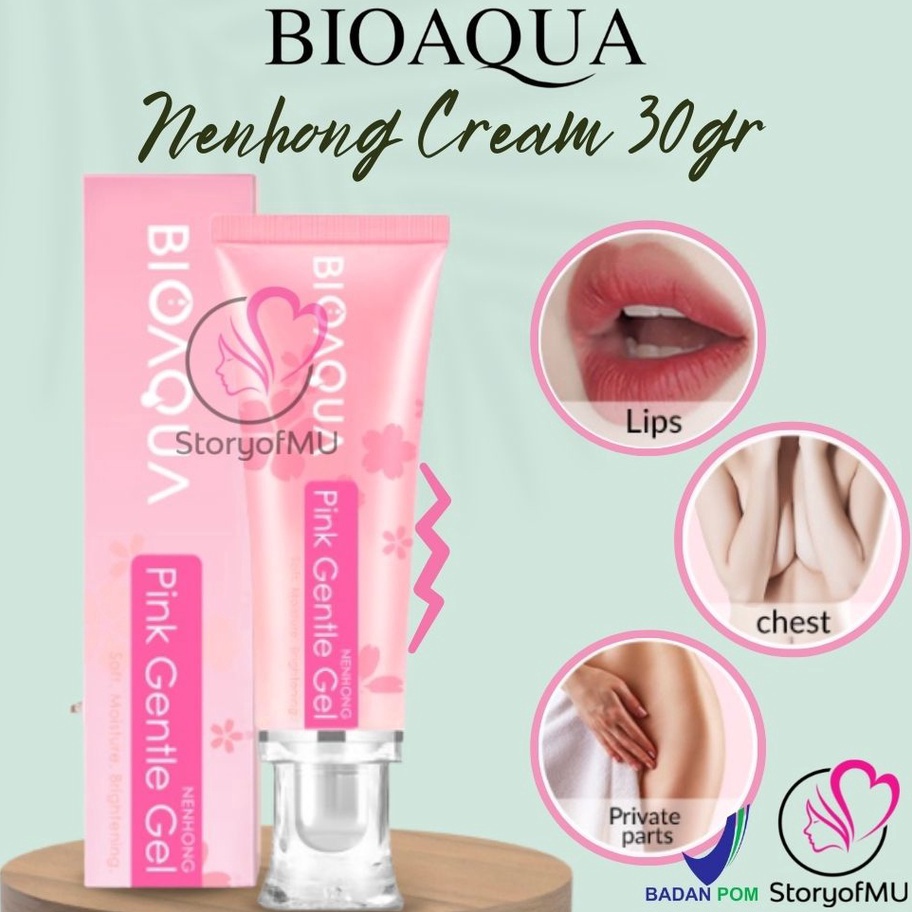 Jual C6369 BPOM BIOAQUA Nenhong Cream Warm Pink Gentle Gel 3g Lip Serum