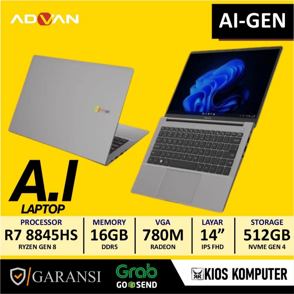 Jual Laptop Advan Ai Gen Aigen Ryzen Hs Gb Gb Ssd Fhd W