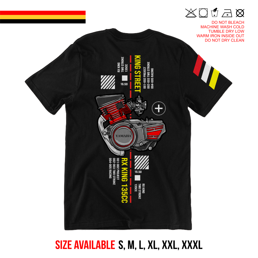 Jual Kaos Kode RX KING WHITE ENGINE 2 Kaos Motor Kaos CB GL MP HONDA